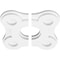 Ekena Millwork Luna Architectural Grade PVC Contemporary Ceiling Medallion, Two Piece, 10"OD x 3"ID x 3 1/2"C x 1"P CMP10LA2-03000 - alternate 4